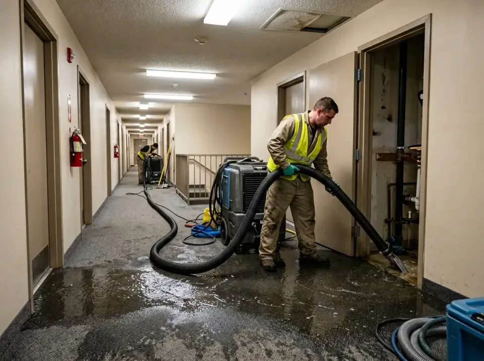 multi-unit-apartment-hallway-f-005 — frequently asked questions, Emergency Burst Pipe Water Extraction & Removal in On Top o…